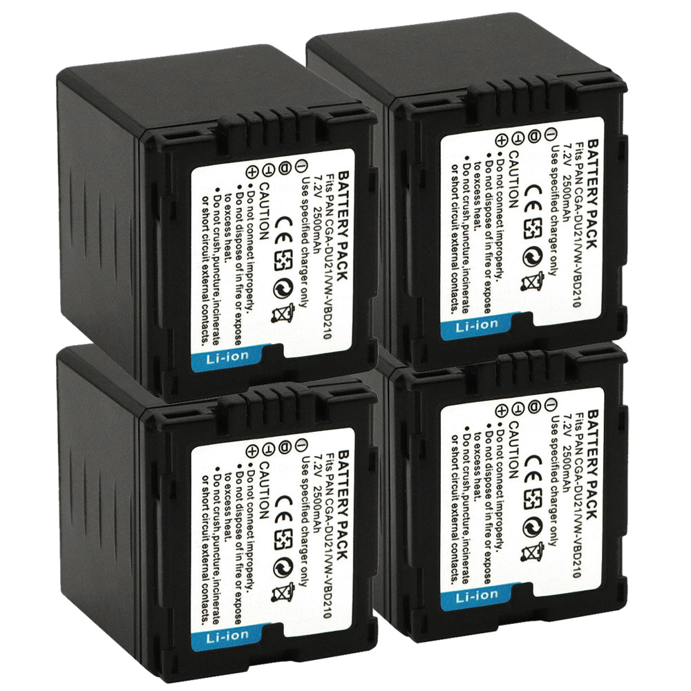 CGA-DU21 Battery Replacement  for Panasonic NV-GS40 GS44 GS47 GS50 GS55 GS57 GS58, PV-GS200 GS300