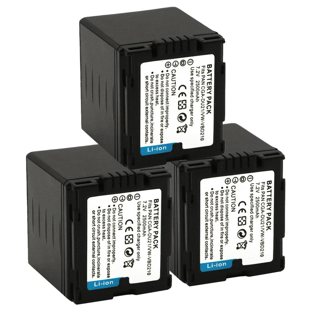 CGA-DU21 Battery Replacement  for Panasonic NV-GS40 GS44 GS47 GS50 GS55 GS57 GS58, PV-GS200 GS300